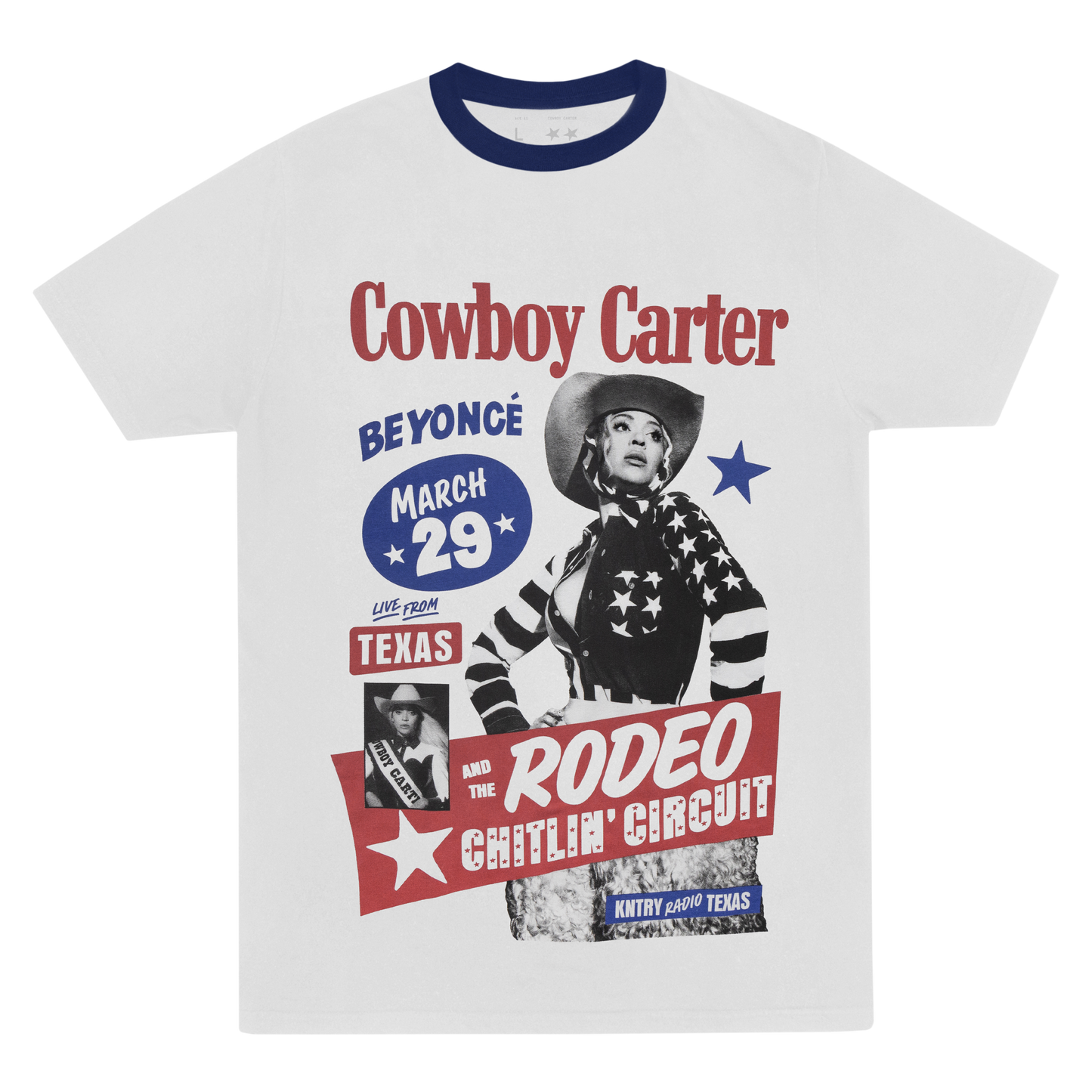 COWBOY CARTER SHORT SLEEVE RINGER TEE