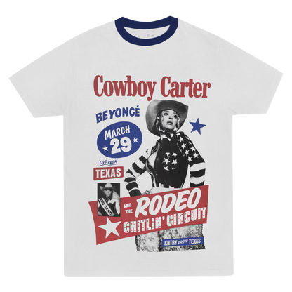 COWBOY CARTER SHORT SLEEVE RINGER TEE